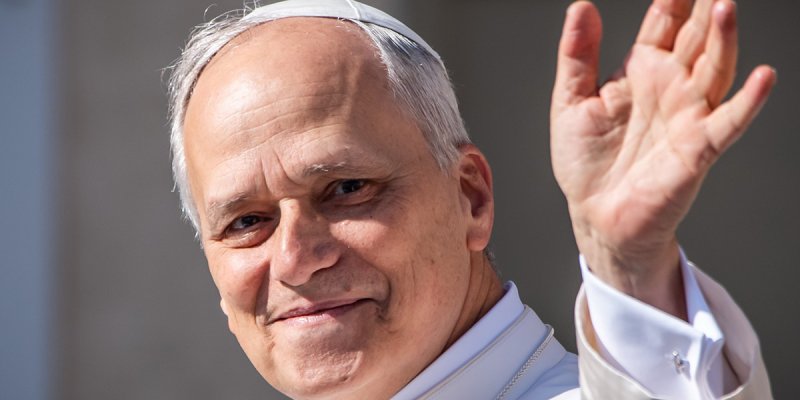 Porträt des winkenden Papst Leo
